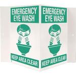 “Emergency Eyewash” (3-D Rigid Plastic, 18" x 10")
